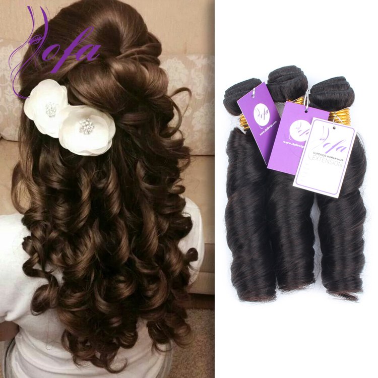Fashion 6a Grade Remy Virgin Malaysia Spring Curl Hair Weave Weft